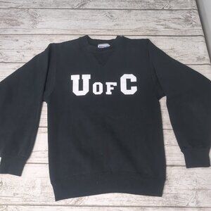 Vintage Hanes Made in  USA Black U of C Crewneck Sweater Size Small